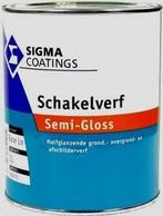 Sigma Schakelverf Semi-Gloss - RAL 9010 - 2.5 liter, Doe-het-zelf en Verbouw, Verf, Beits en Lak, Verzenden, Nieuw