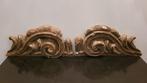 Reliëf, Coppia di fregi a voluta - 25 cm - Hout