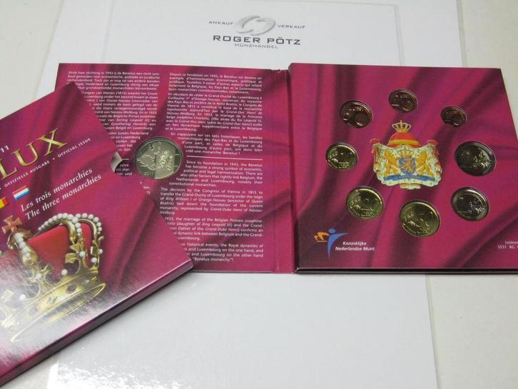 3 x 5,88 Euro 3 x 3,88 Euro 2011 Benelux Kms nur 10 000 E..., Postzegels en Munten, Munten | Europa | Euromunten, Verzenden