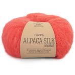 DROPS Brushed Alpaca Silk Uni Colour - 06 koraal - Wol Gar, Ophalen of Verzenden, Nieuw