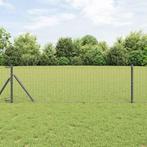 vidaXL Euro hek Grijs 0,8x10 m staal, Verzenden, Nieuw, IJzer