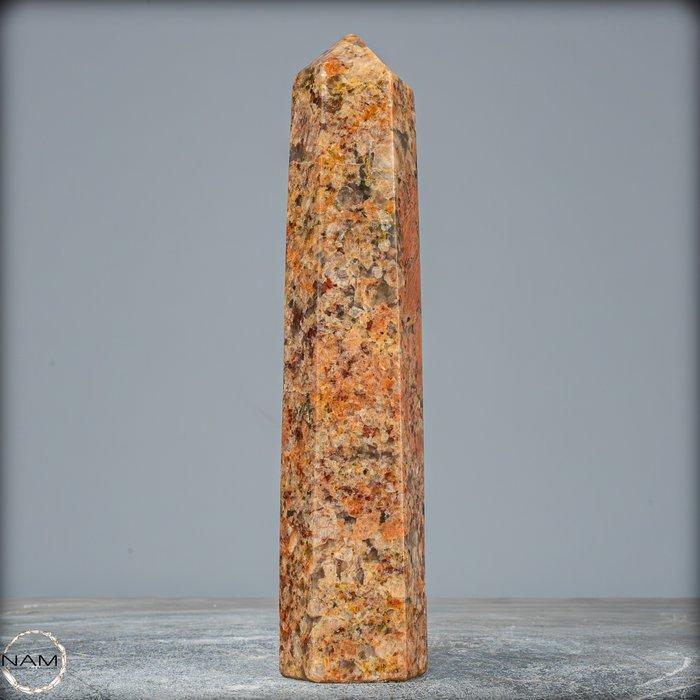 Natuurlijke granaat in veldspaat-matrix met perzik-maanglas, Verzamelen, Mineralen en Fossielen