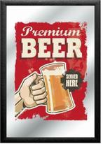 Premium beer spiegel, Huis en Inrichting, Woonaccessoires | Spiegels, Verzenden, Nieuw