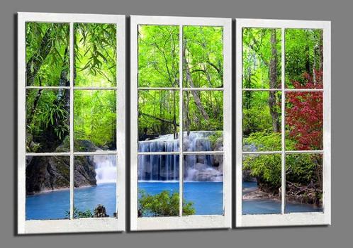 Nieuw canvas schilderij 3 luik groot aanbod snelle levering!, Antiek en Kunst, Kunst | Schilderijen | Modern, Verzenden