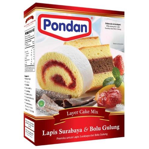 Pondan Layer Cakemix Lapis Surabaya 400g, Hobby en Vrije tijd, Taarten en Cupcakes maken, Nieuw, Verzenden