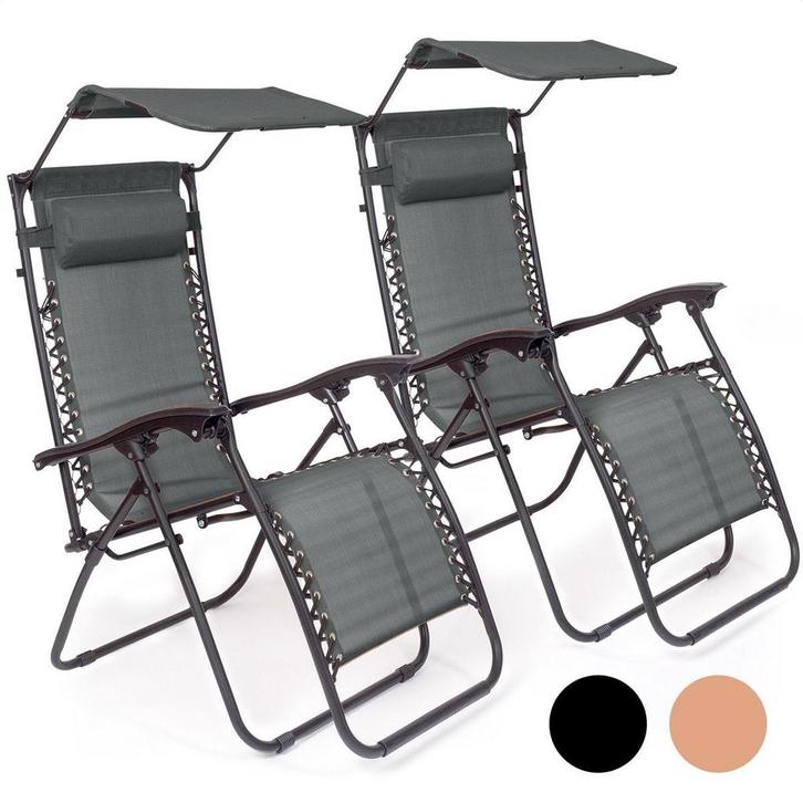2dekans | LifeGoods Opvouwbare Tuinstoelen - met Luifel -, Tuin en Terras, Parasols, Zo goed als nieuw, Ophalen of Verzenden