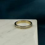 Gouden alliance ring met zirconia (gouden ring), Sieraden, Tassen en Uiterlijk, Ringen, Gebruikt, Overige kleuren, Ophalen of Verzenden