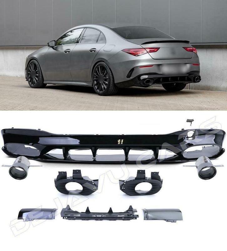 CLA35 AMG Look Diffuser voor Mercedes Benz CLA C118 X118, Auto-onderdelen, Carrosserie en Plaatwerk, Nieuw, Mercedes-Benz, Achter