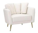 FAUTEUIL KIEV CRÈME CM 88X77X74, Huis en Inrichting, Fauteuils, Ophalen of Verzenden, Nieuw