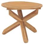 vidaXL Tuintafel Ø90x75 cm massief teakhout, Tuin en Terras, Verzenden, Nieuw, Hout
