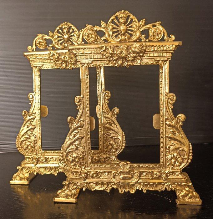 Stile rococò revival, 27 cm - Lijst (2) - Metaal, Antiek en Kunst, Curiosa en Brocante