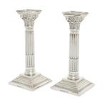 D Bros - Kaarsenhouder (2) - .925 zilver - 21 cm H., Antiek en Kunst