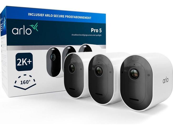 Arlo Pro 5 2K+ - Draadloze beveiligingscamera buiten - 2K+, Audio, Tv en Foto, Videobewaking, Zo goed als nieuw, Verzenden