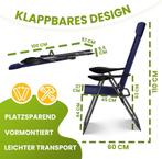 KESSER® Tuinstoel Opklapbaar - Set van 2 - Antislip - Blauw, Verzenden, Nieuw