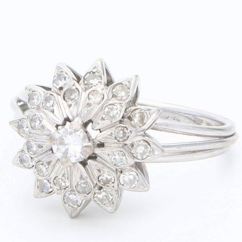 Ring - 18 karaat Witgoud Diamant (Natuurlijk) - Diamant, Sieraden, Tassen en Uiterlijk, Ringen