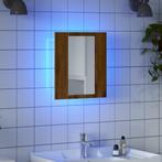 vidaXL Badkamerspiegelkast LED 40x12x45 cm bewerkt hout, Huis en Inrichting, Tafels | Kaptafels, Verzenden, Nieuw