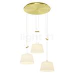 Bankamp Conus Cluster Hanglamp LED 3-lichts, messing mat, Verzenden, Nieuw, Glas