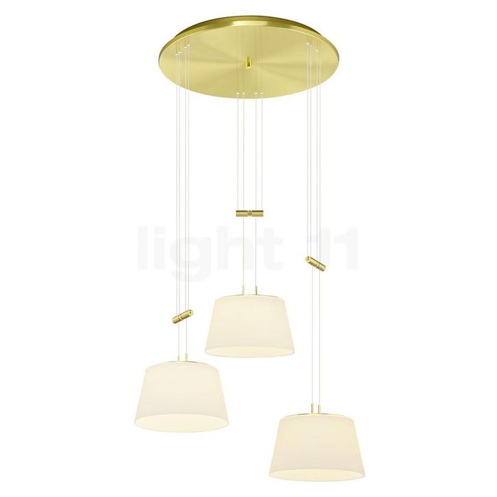 Bankamp Conus Cluster Hanglamp LED 3-lichts, messing mat, Huis en Inrichting, Lampen | Hanglampen, Nieuw, Glas, Verzenden
