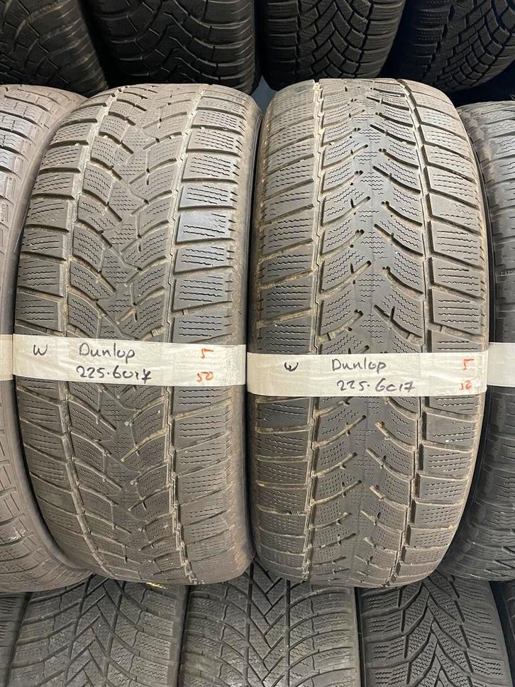 225-60-17 Dunlop Winterbanden 5mm Incl Montage 225 60 17, Auto-onderdelen, Banden en Velgen, 17 inch, Winterbanden, 225 mm, Personenwagen