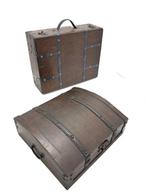 Opbergkoffer (2) - Hout - 42 cm, Antiek en Kunst