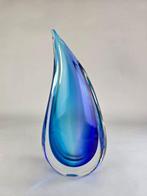 sculptuur, Vaso Sommerso Blu e Acquamarina - 29 cm -, Antiek en Kunst, Antiek | Glas en Kristal