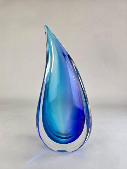 sculptuur, Vaso Sommerso Blu e Acquamarina - 29 cm -, Antiek en Kunst, Antiek | Glas en Kristal