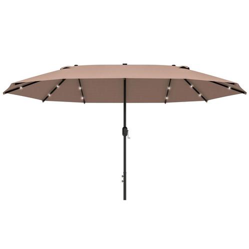 TRUUSK Parasol Met LED Dubbele Parasol 440 X 260 Cm Tuinpara, Tuin en Terras, Parasols, Nieuw, Verzenden