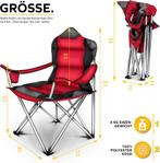 TRESKO® Campingstoel - Visstoel - Vouwstoel - Rood, Verzenden, Zo goed als nieuw