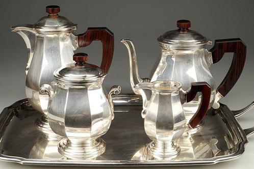 Francois Frionnet - Koffieservies - Verzilverd, Antiek en Kunst, Antiek | Meubels | Tafels