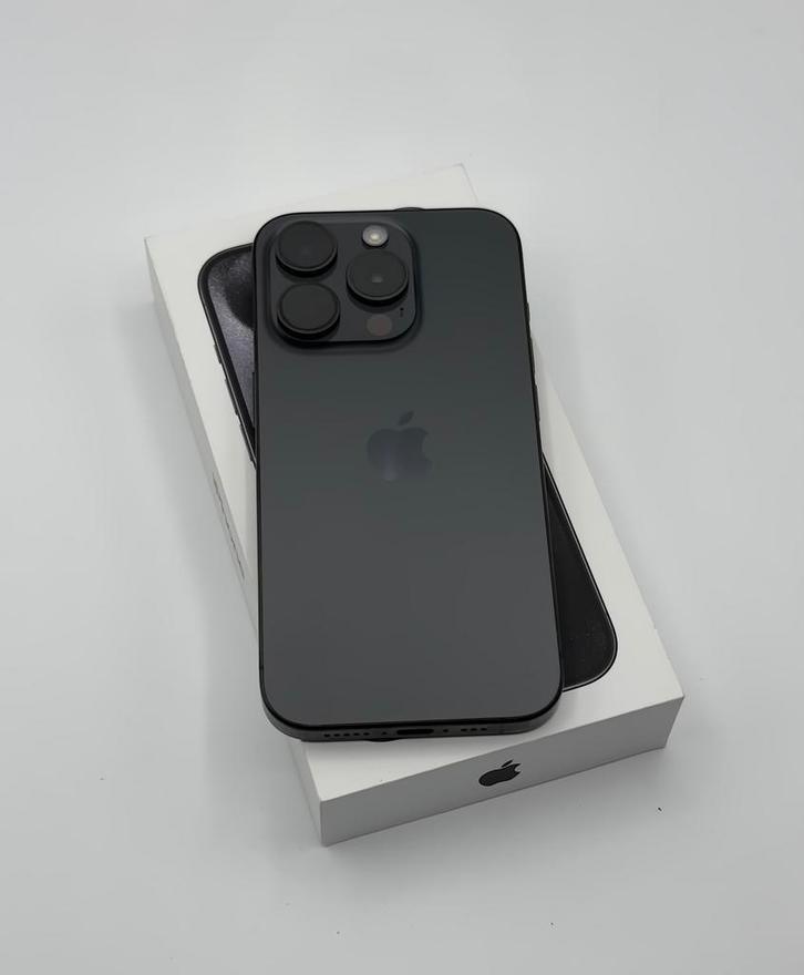 iPhone 15 Pro | 128 GB | Black Titanium | Goed | Garantie, Telecommunicatie, Mobiele telefoons | Apple iPhone, Zonder abonnement