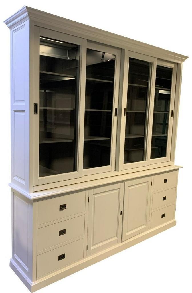 Buffetkast wit - grijs Lopik 240 x 240cm, Huis en Inrichting, Kasten | Buffetkasten, Ophalen of Verzenden