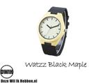 Houten horloge:  Black Maple (WATZZ 13), Nieuw
