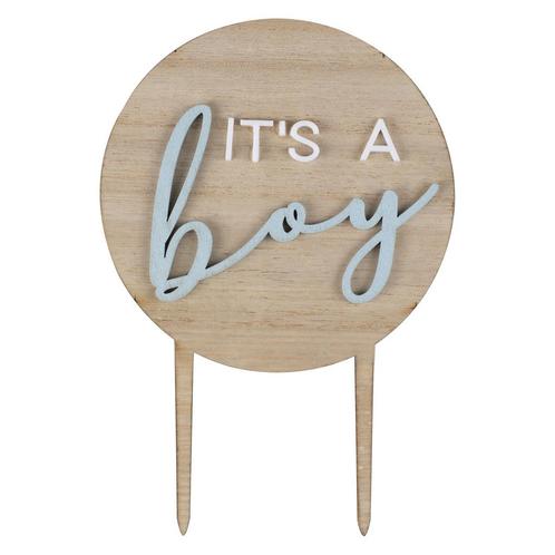 Babyshower Taarttopper ItS A Boy, Hobby en Vrije tijd, Feestartikelen, Nieuw, Verzenden