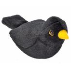 Pluche merel vogel knuffel 14 cm - Knuffel vogels, Kinderen en Baby's, Speelgoed | Knuffels en Pluche, Nieuw, Verzenden