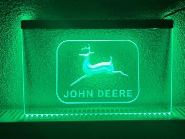John Deere neon bord lamp LED verlichting reclame lichtbak #, Verzamelen, Merken en Reclamevoorwerpen, Nieuw, Verzenden