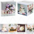 Bruidsset Floral Wedding met gastenboek+moneybox+ringkussen, Verzenden, Nieuw, Versiering, Geboorte of Huwelijk