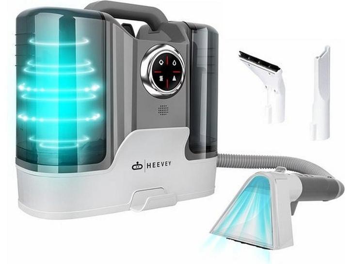 Heevey Tapijtreiniger - Vlekkenreiniger - 100° stoomfunctie, Witgoed en Apparatuur, Stoomapparaten, Zo goed als nieuw, Verzenden
