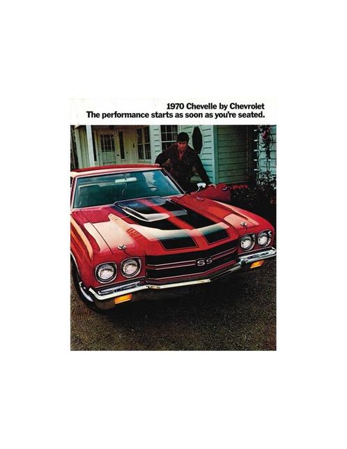 1970 CHEVROLET CHEVELLE BROCHURE ENGELS (USA), Boeken, Auto's | Folders en Tijdschriften, Chevrolet