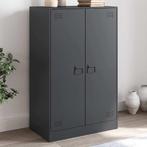 vidaXL Dressoir 67x39x107 cm staal antracietkleurig, Verzenden, Nieuw, 50 tot 100 cm, Metaal
