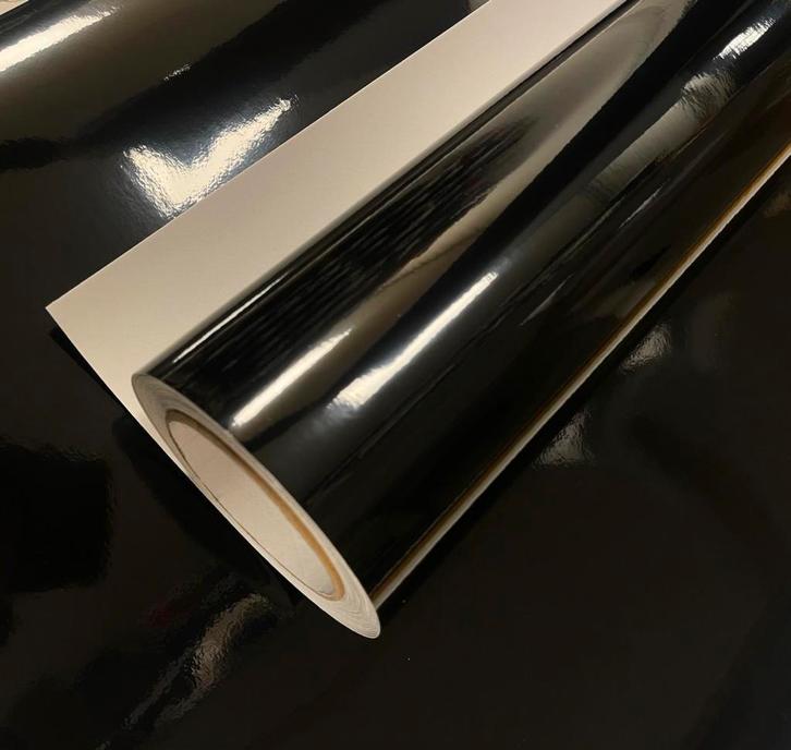 Kwaliteit Wrapfolie Zwart (Glans) voor auto &amp; interieur, Auto diversen, Autostickers, Ophalen of Verzenden