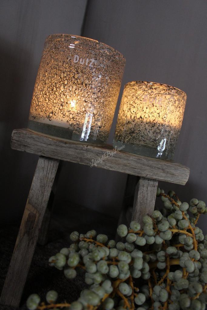 DUTZ glazen windlicht galaxy bubbels marble 13 x 11 cm, Huis en Inrichting, Woonaccessoires | Kandelaars en Kaarsen, Nieuw, Ophalen of Verzenden