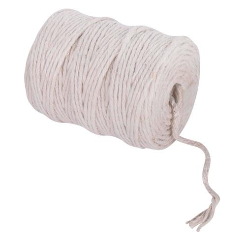 Jute dik 6 dr mm grote klos +/- 120 m rol wit macrame koord, Huis en Inrichting, Woonaccessoires | Kunstplanten en Kunstbloemen