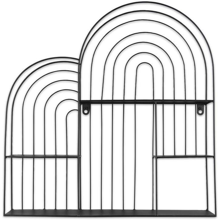 Wandplank - Wandrek - Trion Ivar - Inclusief Hanger - Zwart, Huis en Inrichting, Woonaccessoires | Wandplanken en Boekenplanken