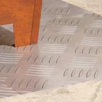 vidaXL Trap Tread Vierkant 4 pcs Zilver 40 x 40 cm Aluminium, Verzenden, Nieuw