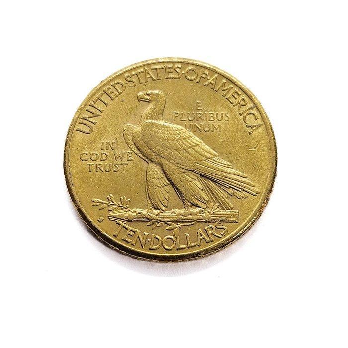 Verenigde Staten. 10 Dollars 1910-S Indian Head, Postzegels en Munten, Edelmetalen en Baren
