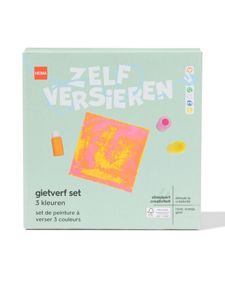 HEMA Gietverf set oranje, Hobby en Vrije tijd, Knutselen, Nieuw, Verzenden