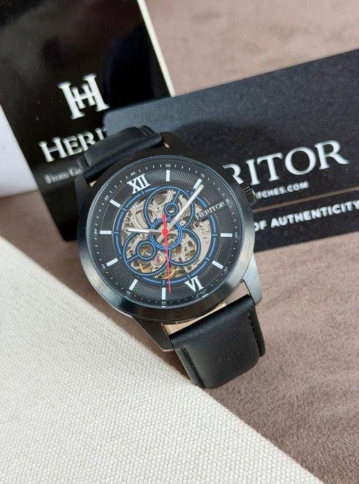 Heritor - Automatic Jomas Semi-Skeleton - Black - Zonder, Sieraden, Tassen en Uiterlijk, Horloges | Heren