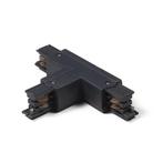 T-Koppelstuk voor 3-fase rail zwart links onder - 3-Phase, Huis en Inrichting, Lampen | Spots, Nieuw, Kunststof, Modern