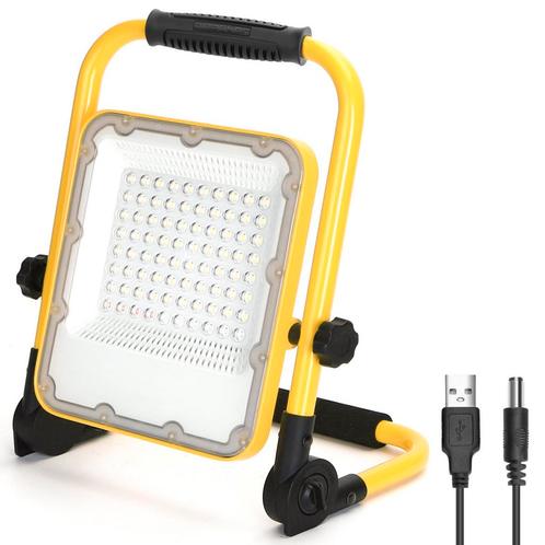 Bouwlamp - werklicht oplaadbaar - USB | LED 50W=150W schijnw, Huis en Inrichting, Lampen | Overige, Nieuw, Verzenden