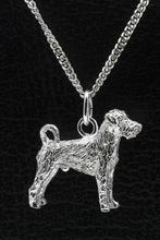 Zilveren Kromfohrlander draadhaar ketting hanger - groot, Verzenden, Nieuw
